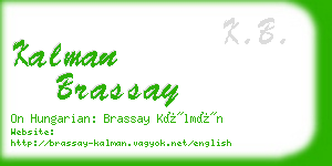 kalman brassay business card